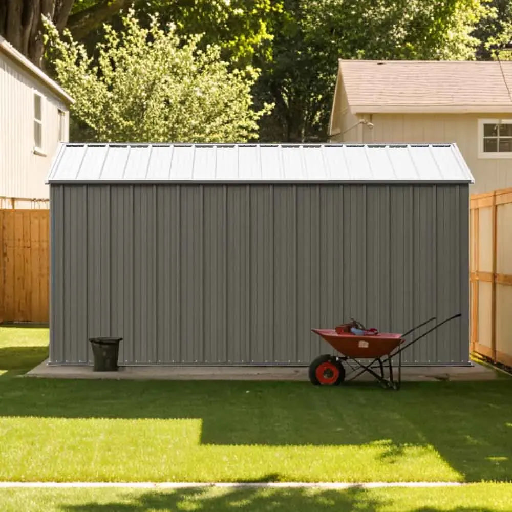 Patiowell 10x12 Metal Shed, Gray