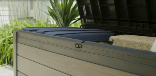 Keter Signature 100 Gallon Deck Box - Ashwood Brown