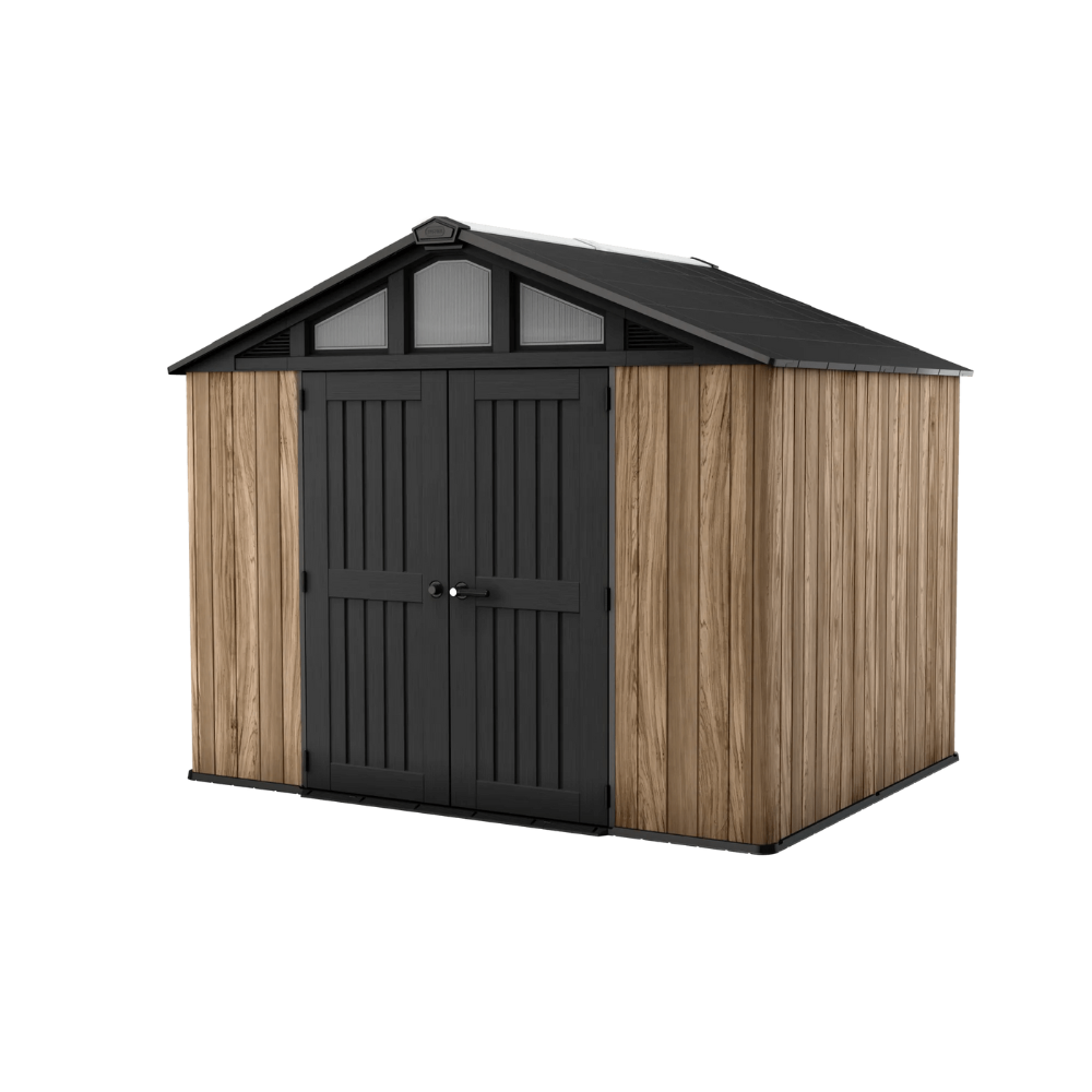 Keter Stronghold 10x8 Storage Shed - Oak Brown