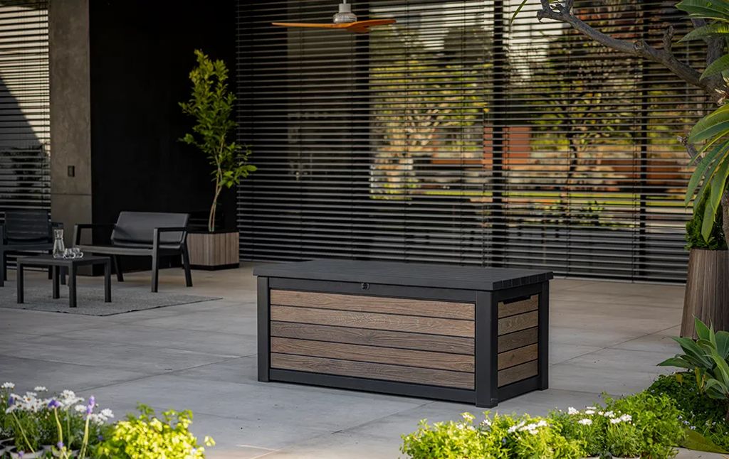 Keter Signature 165 Gallon Deck Box - Walnut Brown