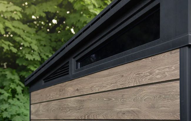 Keter Signature 11x7 Storage Shed - Ashwood Brown